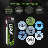 Ovonic 6S LiPo Battery Pack 16000mAh 25C 22.2V with AS150 +XT150 Plug for UAV Drones